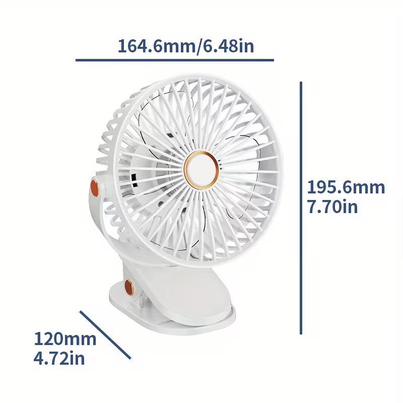 Mini Ventilateur USB à Pince – Silencieux & Portable