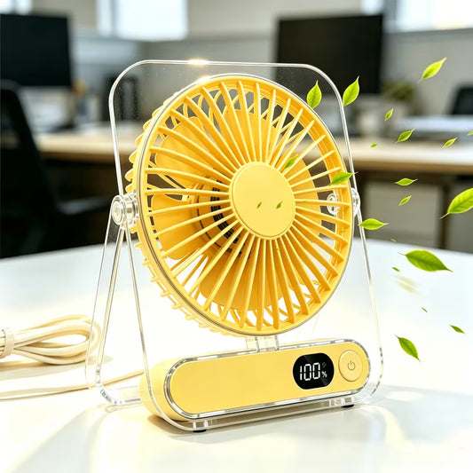 Mini Ventilateur de Bureau | USB & Affichage Numérique