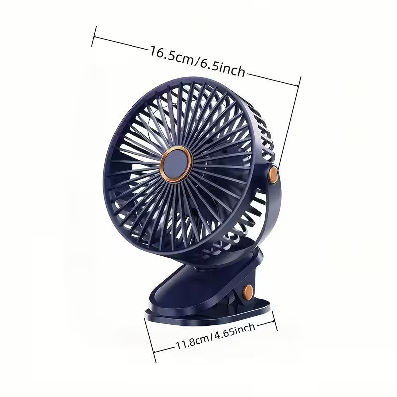 Ventilateur à Pince Rechargeable | 8000mAh & LED