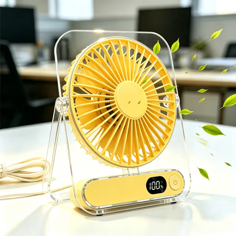 Mini Ventilateur de Bureau | USB & Affichage Numérique