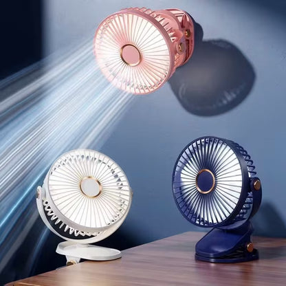 Ventilateur à Pince Rechargeable | 8000mAh & LED