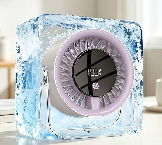 Ventilateur de Bureau Sans Fil | USB & Affichage Numérique