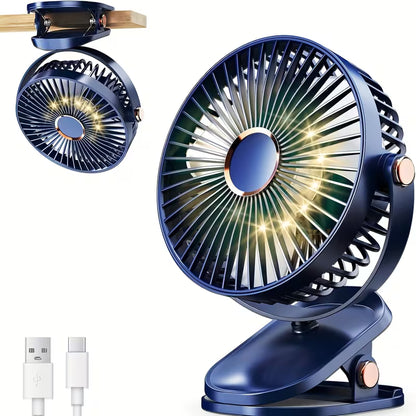 Mini Ventilateur USB à Pince – Silencieux & Portable