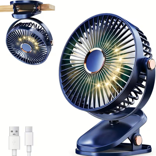 Mini Ventilateur USB à Pince – Silencieux & Portable
