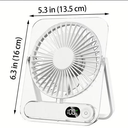 Mini Ventilateur de Bureau | USB & Affichage Numérique