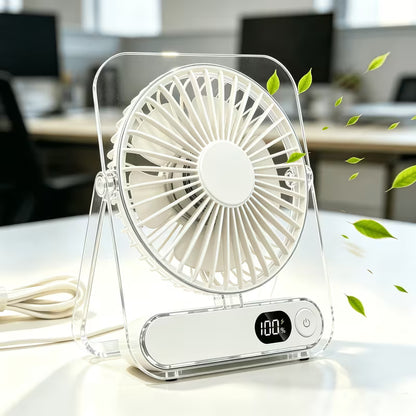 Mini Ventilateur de Bureau | USB & Affichage Numérique