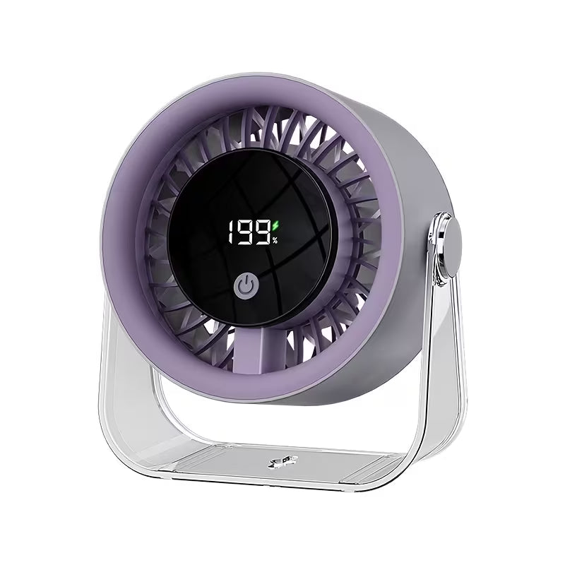 Ventilateur de Bureau Sans Fil | USB & Affichage Numérique