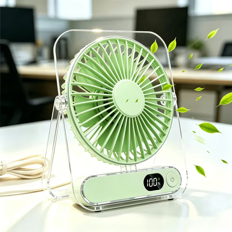 Mini Ventilateur de Bureau | USB & Affichage Numérique