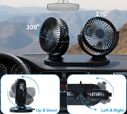 Ventilateur USB Voiture - 3 Vitesses - Silencieux