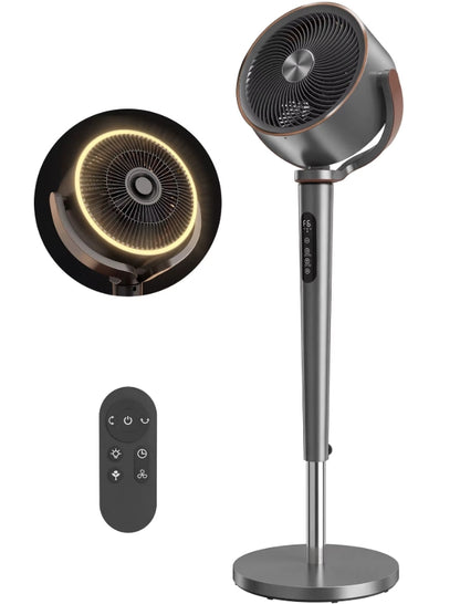 Ventilateur de Sol | 12 Vitesses, LED & Télécommande