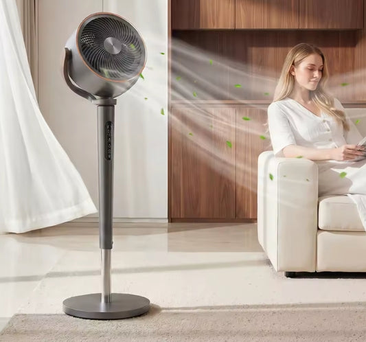 Ventilateur de Sol | 12 Vitesses, LED & Télécommande